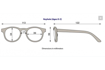 Okulary dla dzieci (Keyhole) -  "Ballerina Pink"| Smoke Lens (m.2023)