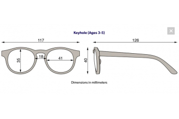 Okulary dla dzieci (Keyhole) -  "Ballerina Pink"| Smoke Lens (m.2023)