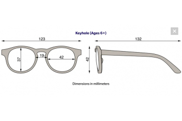 Okulary dla dzieci (Keyhole) -  "Ballerina Pink"| Smoke Lens (m.2023)