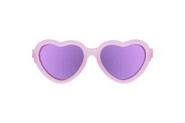 Okulary dla dzieci (Polaryzacja) "Heart Frosted Pink" | Purple Mirrored Lens (2023)