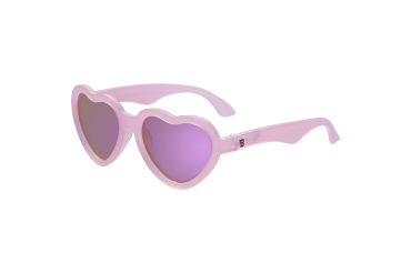 Okulary dla dzieci (Polaryzacja) "Heart Frosted Pink" | Purple Mirrored Lens (2023)