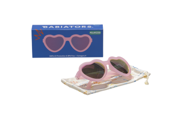 Okulary dla dzieci (Polaryzacja) "Heart Frosted Pink" | Purple Mirrored Lens (2023)