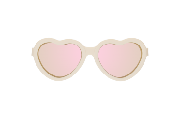 Okulary dla dzieci (Polaryzacja) "Heart Sweet Cream" | Rose Gold Mirrored Len Polarized (2023)