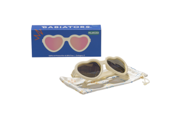 Okulary dla dzieci (Polaryzacja) "Heart Sweet Cream" | Rose Gold Mirrored Len Polarized (2023)