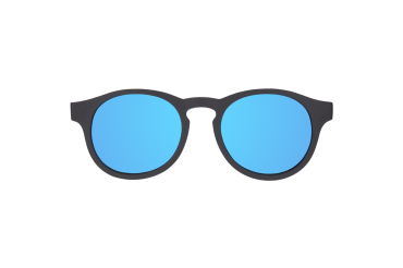 Okulary dla dzieci (Polaryzacja) "Keyhole Jet Black" | Cobalt Blue Mirrored Lenses Polarized (2023)