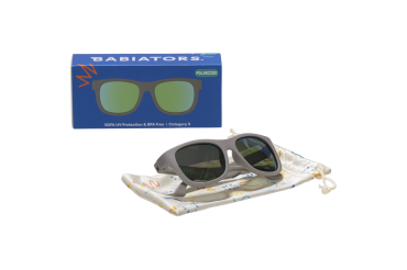Okulary dla dzieci (Polaryzacja) "Navigator Graphite Gray" | Green Mirrored Lens Polarized (2023)
