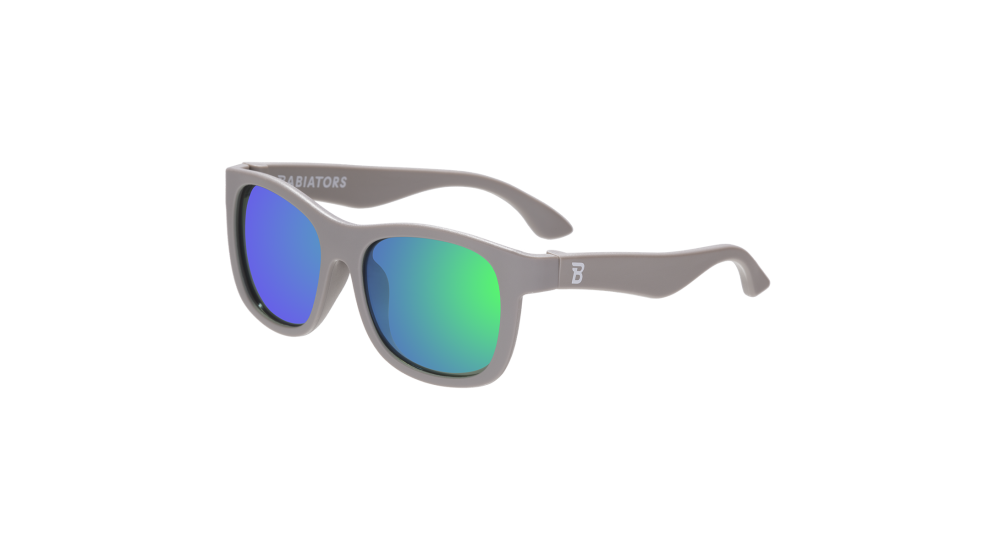 Okulary dla dzieci (Polaryzacja) "Navigator Graphite Gray" | Green Mirrored Lens Polarized (2023)