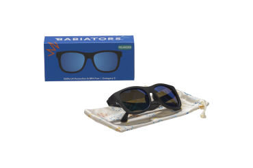 Okulary dla dzieci (Polaryzacja)  "Navigator Jet Black" | Cobalt Mirrored Lens Polarized (2023)