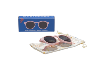 Okulary dla dzieci (Keyhole) -  "Ballerina Pink"| Smoke Lens (m.2023)