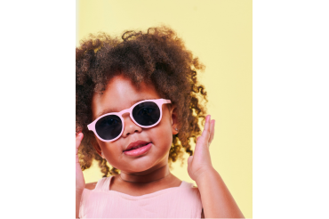 Okulary dla dzieci (Keyhole) -  "Ballerina Pink"| Smoke Lens (m.2023)