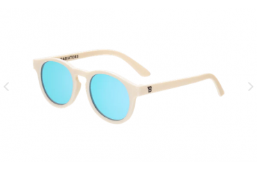Okulary dla dzieci Keyhole: Sweet Cream | Turquoise Blue Mirrored Lenses  (2024)
