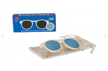 Okulary dla dzieci Keyhole: Sweet Cream | Turquoise Blue Mirrored Lenses  (2024)
