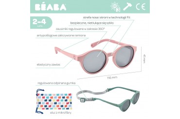 okulary słoneczne dla dzieci Beaba-Okulary-dla-dzieci-2-4-lata-Misty-rose