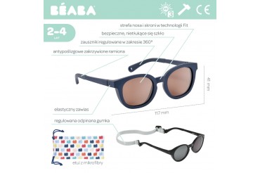 okulary słoneczne dla dzieci Beaba-Okulary-dla-dzieci-2-4-lata- Bright - Night blue