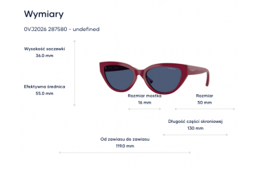 VOGUE - okulary dla dzieci - Butterfly - Pełna wiśnia