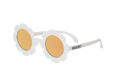 Okulary dla dzieci (Polaryzacja) "The Daisy" White Flower Polarized Gold Lens
