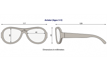 Okulary dla dzieci (Aviator) "Black Ops Black"