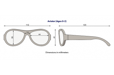 Okulary dla dzieci (Aviator) "Black Ops Black"