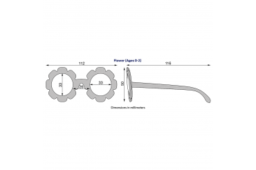Okulary dla dzieci (Polaryzacja) "The Daisy" White Flower Polarized Gold Lens